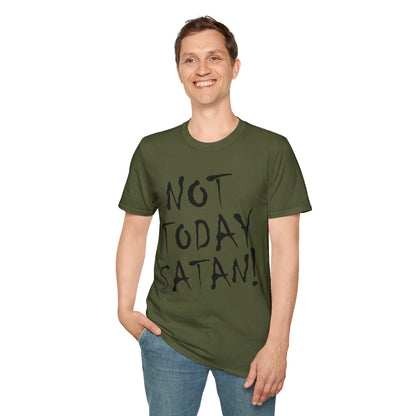 Not Today Satan Christian Tee - Unisex Softstyle T-Shirt