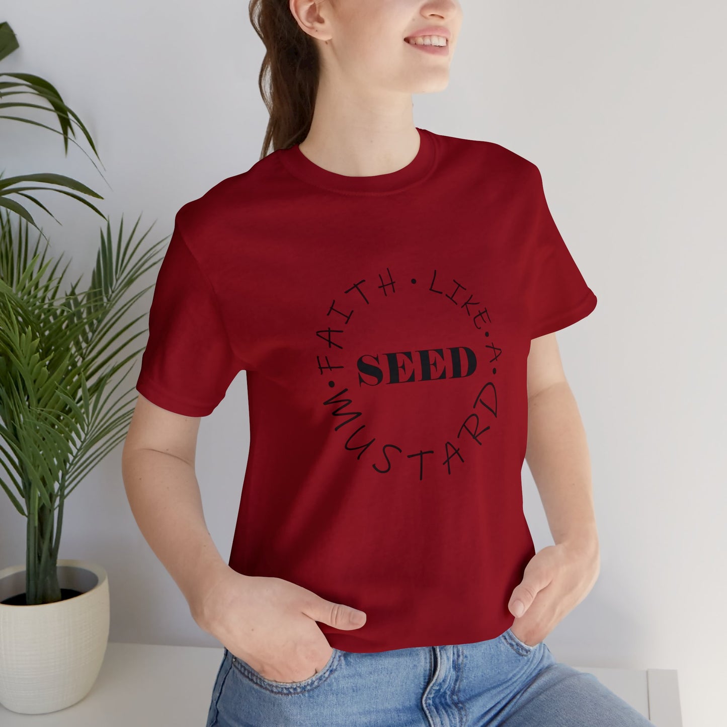 Christian T-Shirt Unisex Short Sleeve Tee Faith Like A Mustard Seed