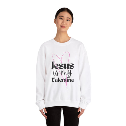 Jesus is My Valentine Unisex Heavy Blend Crewneck Sweatshirt