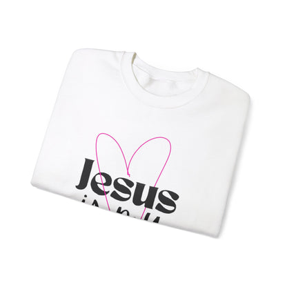 Jesus is My Valentine Unisex Heavy Blend Crewneck Sweatshirt