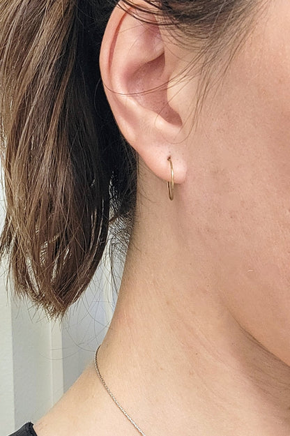 Minimalist Mini Gold Hoops - The Rylee