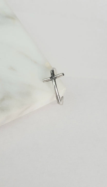 Sterling Silver Cross Ring