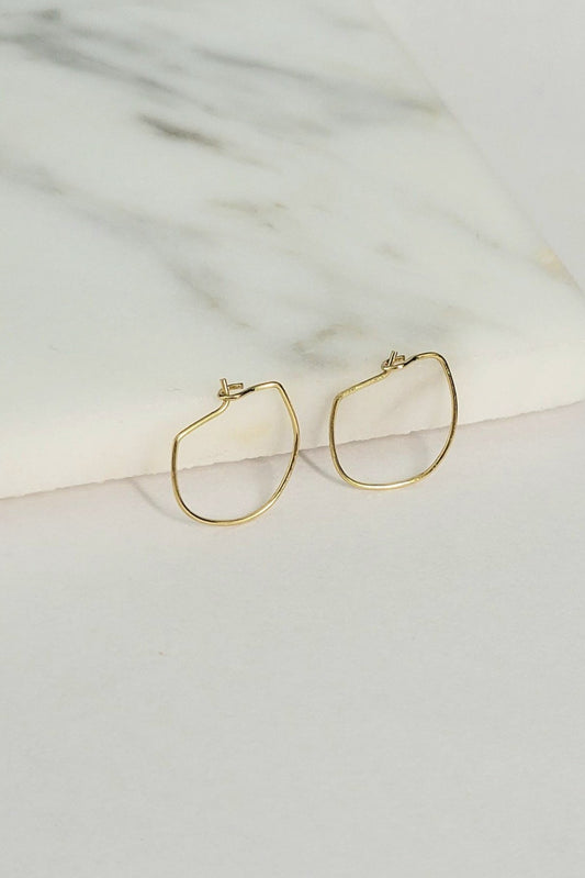 Minimalist Mini Gold Hoops - The Rylee