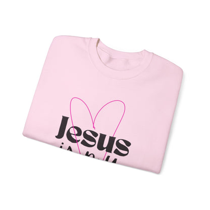 Jesus is My Valentine Unisex Heavy Blend Crewneck Sweatshirt