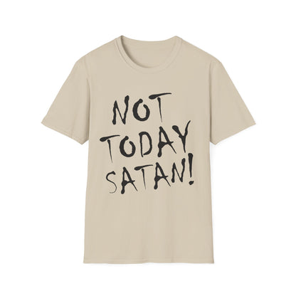 Not Today Satan Christian Tee - Unisex Softstyle T-Shirt