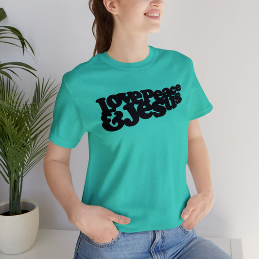 Love Peace Jesus Tee - Christian T-Shirt - Unisex Tee