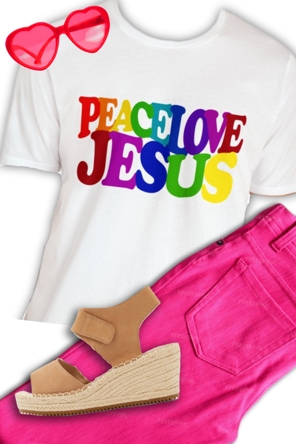 Love Peace Jesus Tee - Christian T-Shirt - Unisex Tee