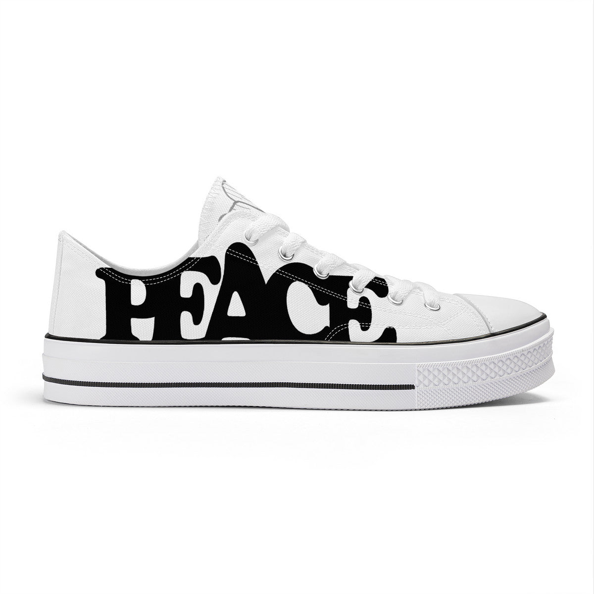 Classic Low Top Canvas Shoes - White - Armor of God - Shoes of Peace