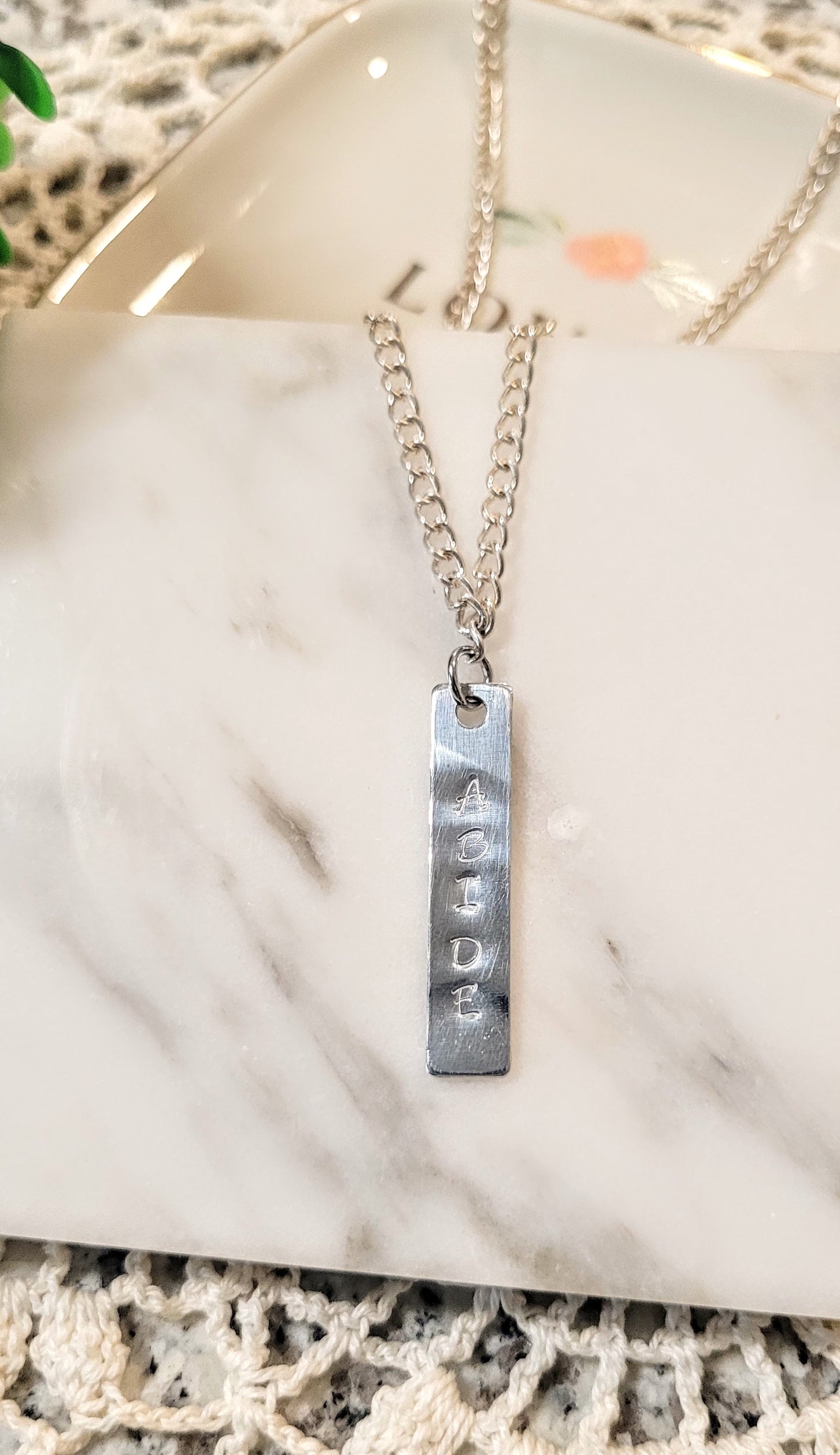 Abide Silver Necklace