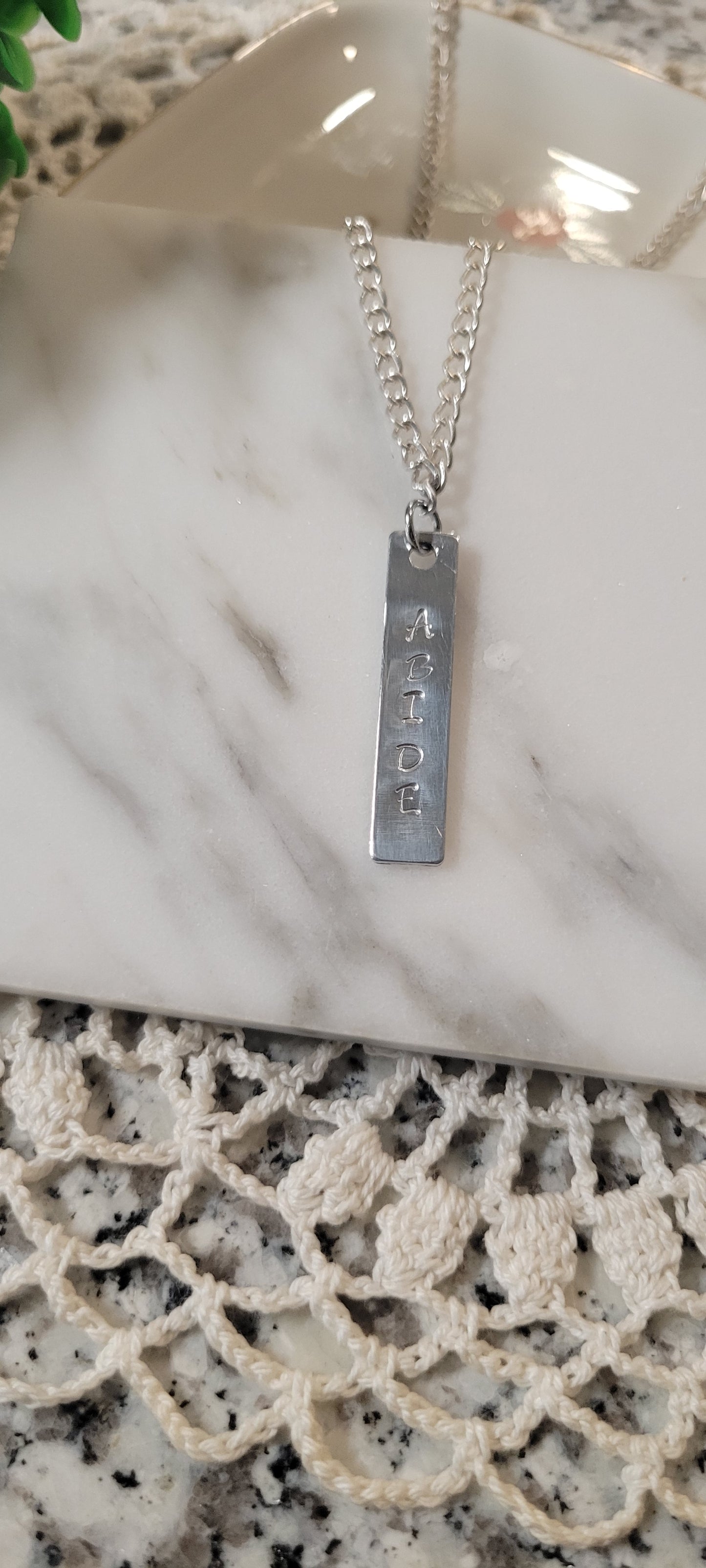 Abide Silver Necklace