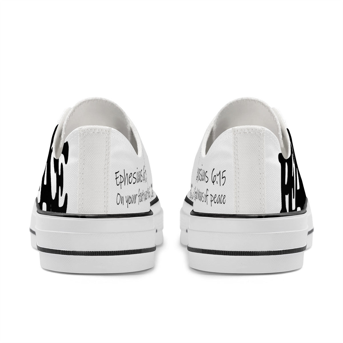 Classic Low Top Canvas Shoes - White - Armor of God - Shoes of Peace